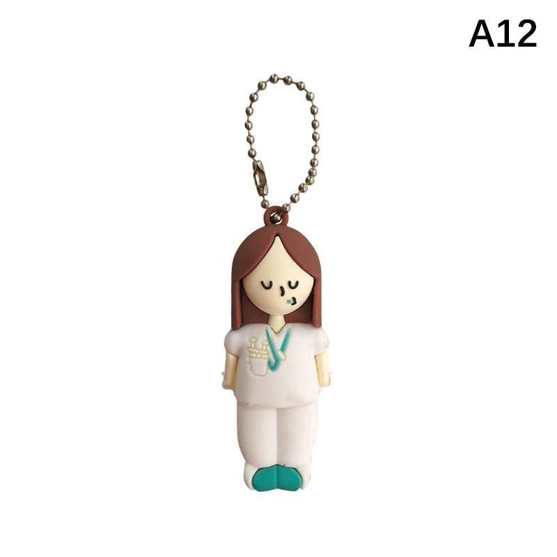 1PCS PVC Ampoule Bottle Opener Keychain Syringe-Shaped Cutter Nurse Doctor Aid Medication Vial Breaker Tool