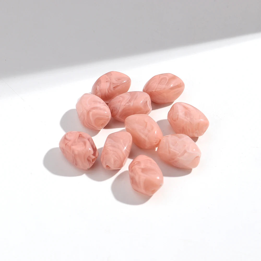 20pcs Dual Color  Stone Shape Loose Spacer Beads for DIY Jewelry