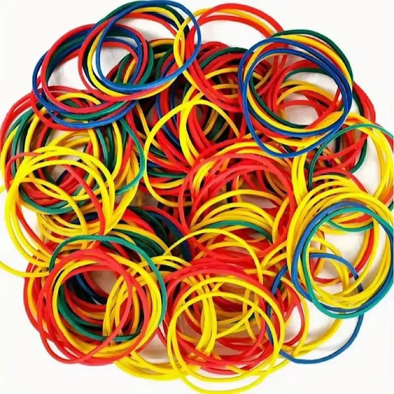 100/200 Pieces Cassette Type Multi-color Rubber Band Diameter 38mm For Office Supplies School Elastic Bands 2030