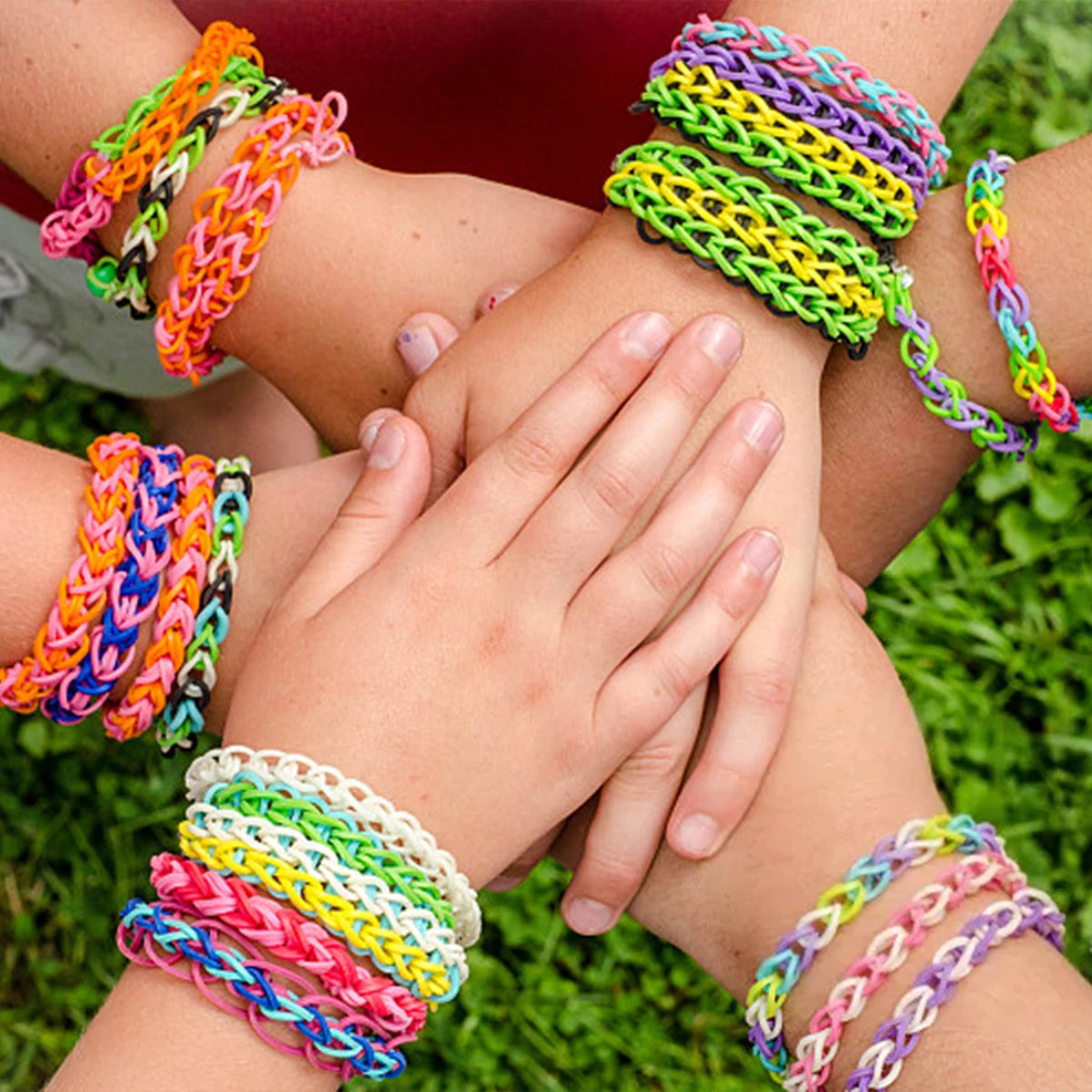DIY Rubber Band Twist Loom Set, , Friendship Bracelet Maker Craft Kit