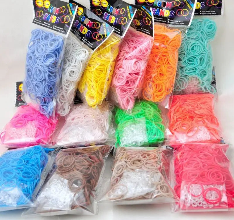 New Loom Rubber Bands Bracelet for Kids or Hair Rainbow Rubber Loom Bands