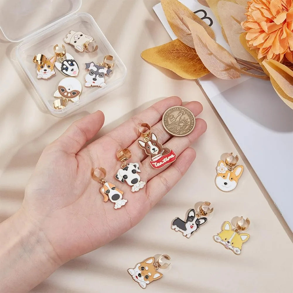 12Pcs Dog Stethoscope Charms 1-1.4 Inch Alloy en Retriever Stethoscopes Tag Pendant ID Name Tag Charm Shiba