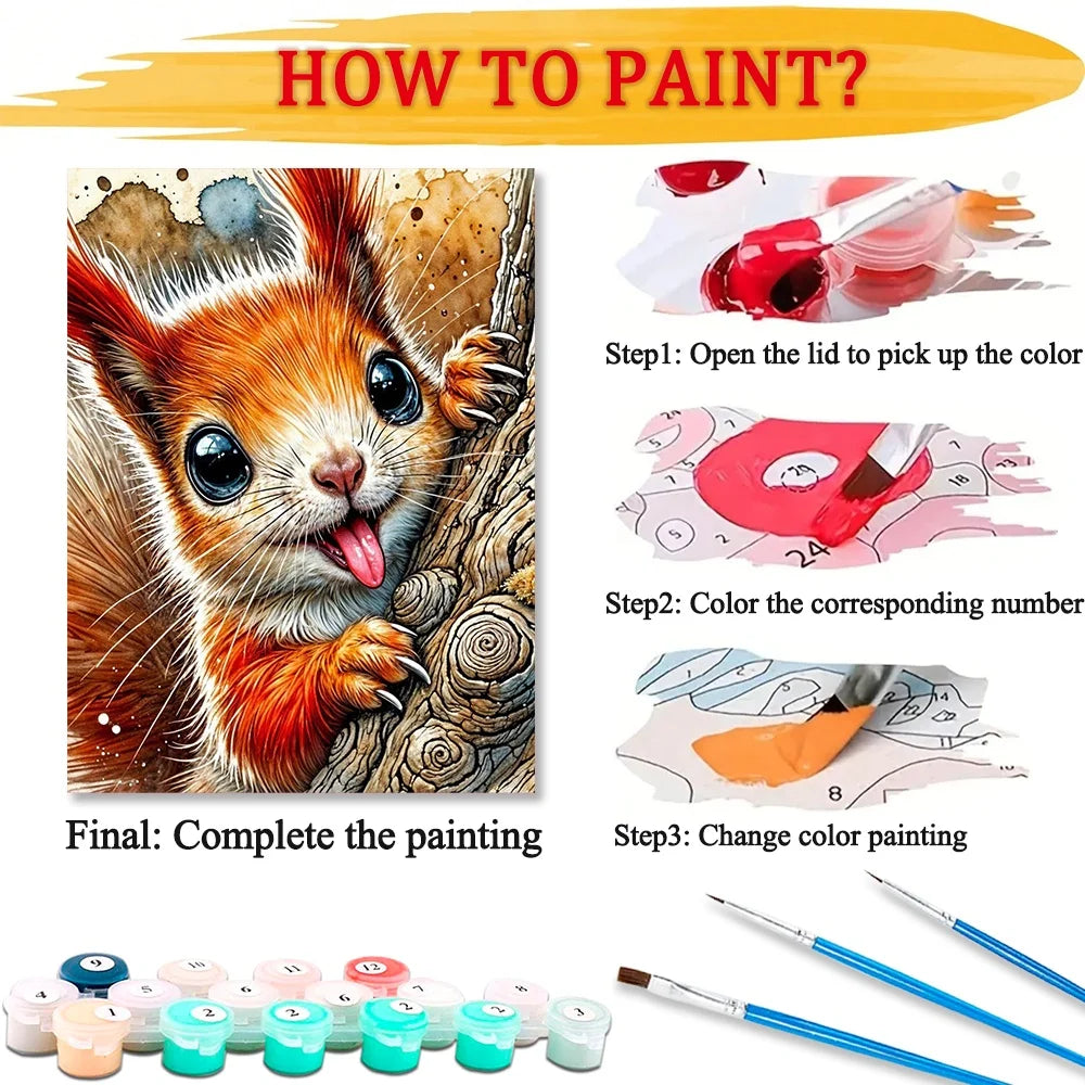 Diamond Painting  Animal HandPainted On Canvas