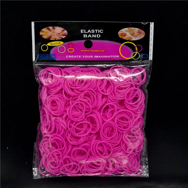 New Loom Rubber Bands Bracelet for Kids or Hair Rainbow Rubber Loom Bands