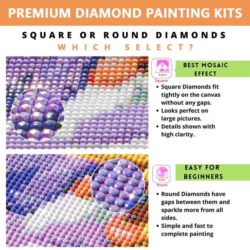 5D DIY Drill Partial AB Diamond Painting Owl Kit