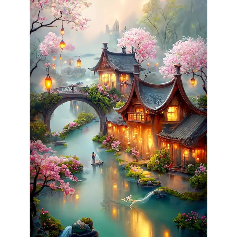 Cherry Blossoms 120 Colors Resin Diamond Painting