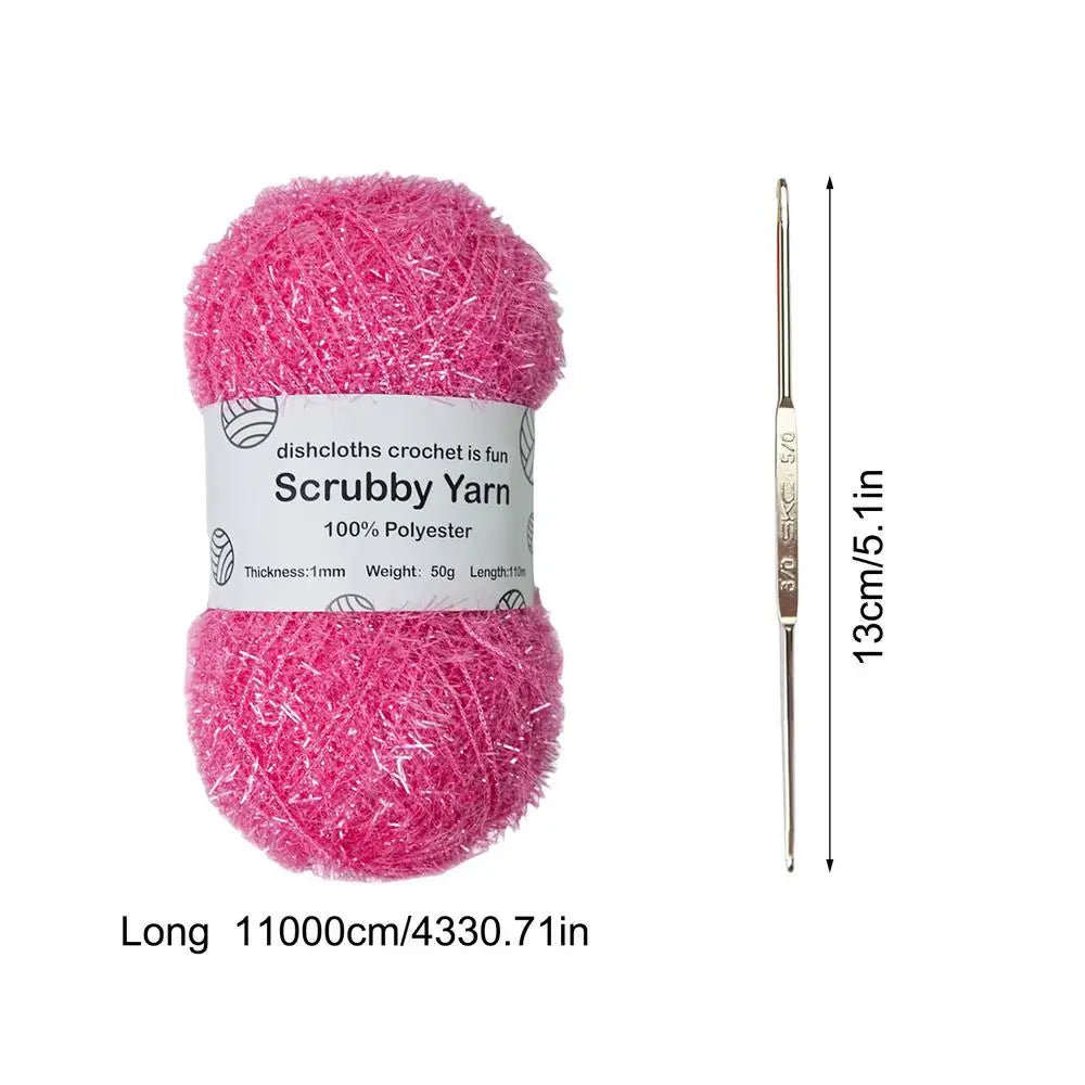 Yarn For Scrubbies Polyester Assorted Colors Crocheting Yarn