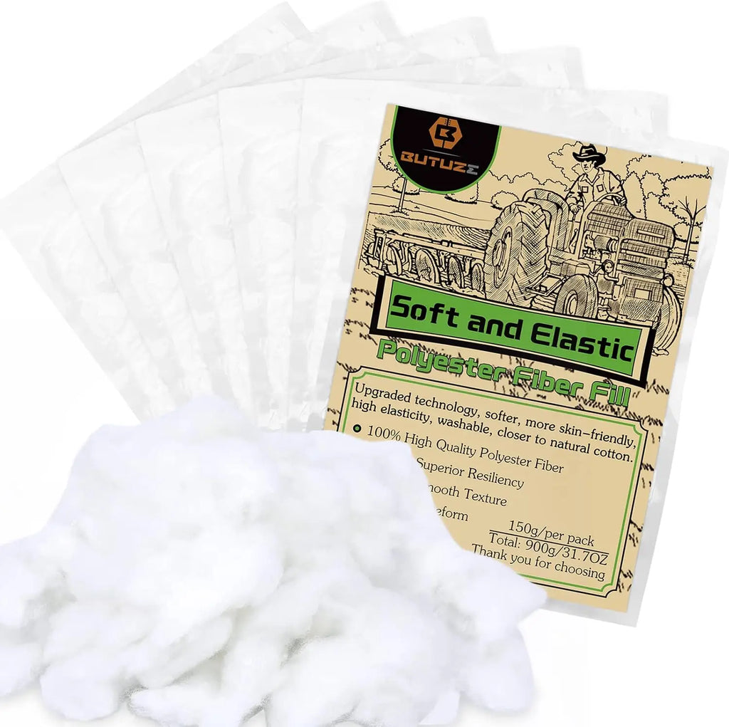 Polyfill Stuffing Fiber Fill White High Resilience Premium Fiberfill Crochet Stuffing