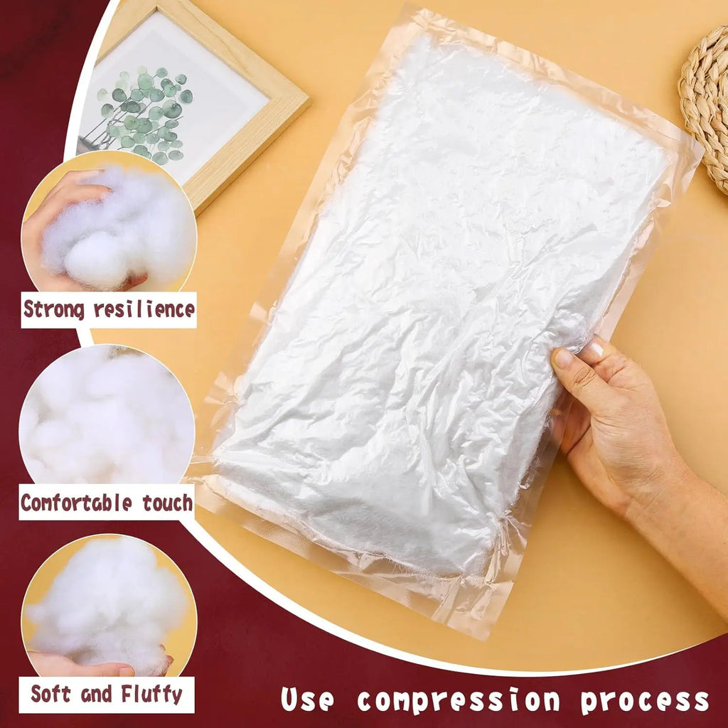 Polyfill Stuffing Fiber Fill White High Resilience Premium Fiberfill Crochet Stuffing