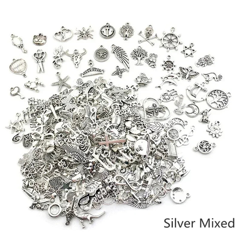 100-300pcs Tibetan Silver Mixed Pendant Animals Charms Beads for Jewelry Making Bracelet Earrings Necklace DIY Craft Art Charms