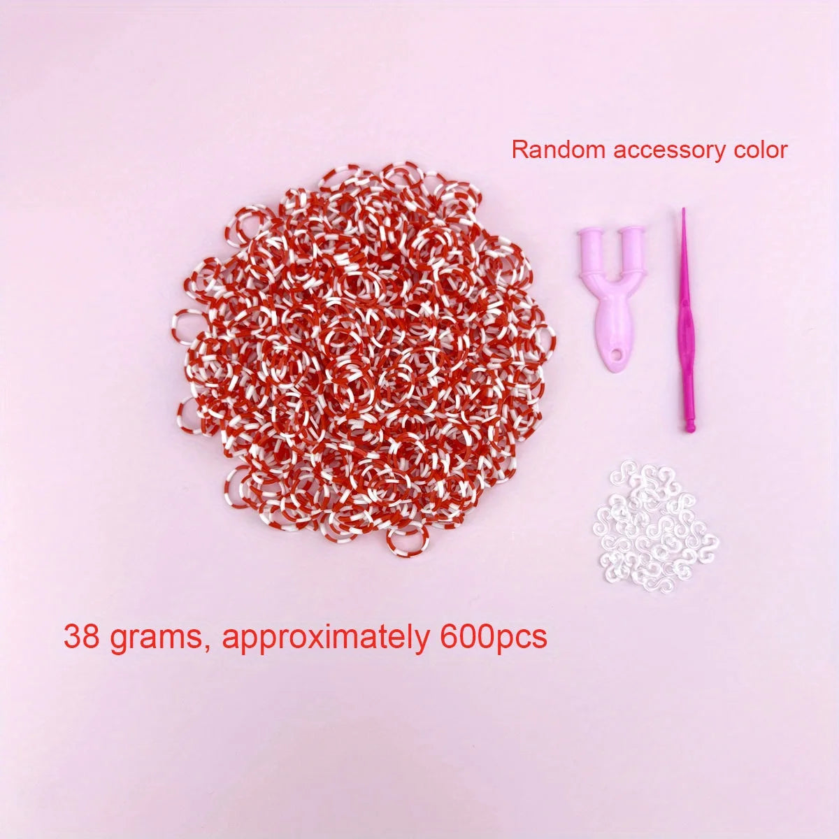 600Pcs Color Rubble Loom Bands Bracelets Kit Girl Gift DIY Jewelry Making