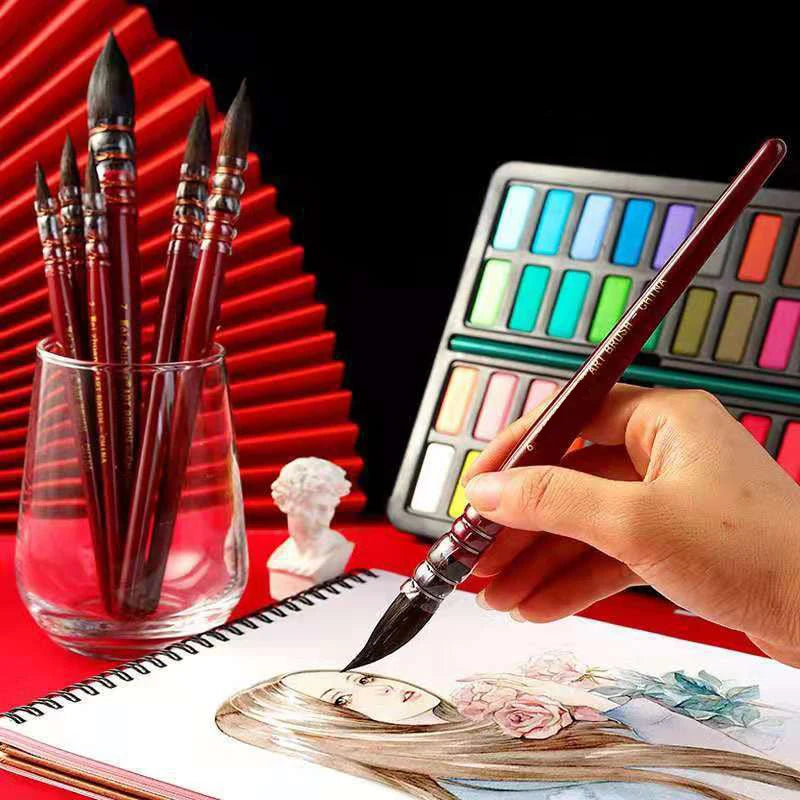 50/90 Color Solid Watercolor Paint Set , Metal Box