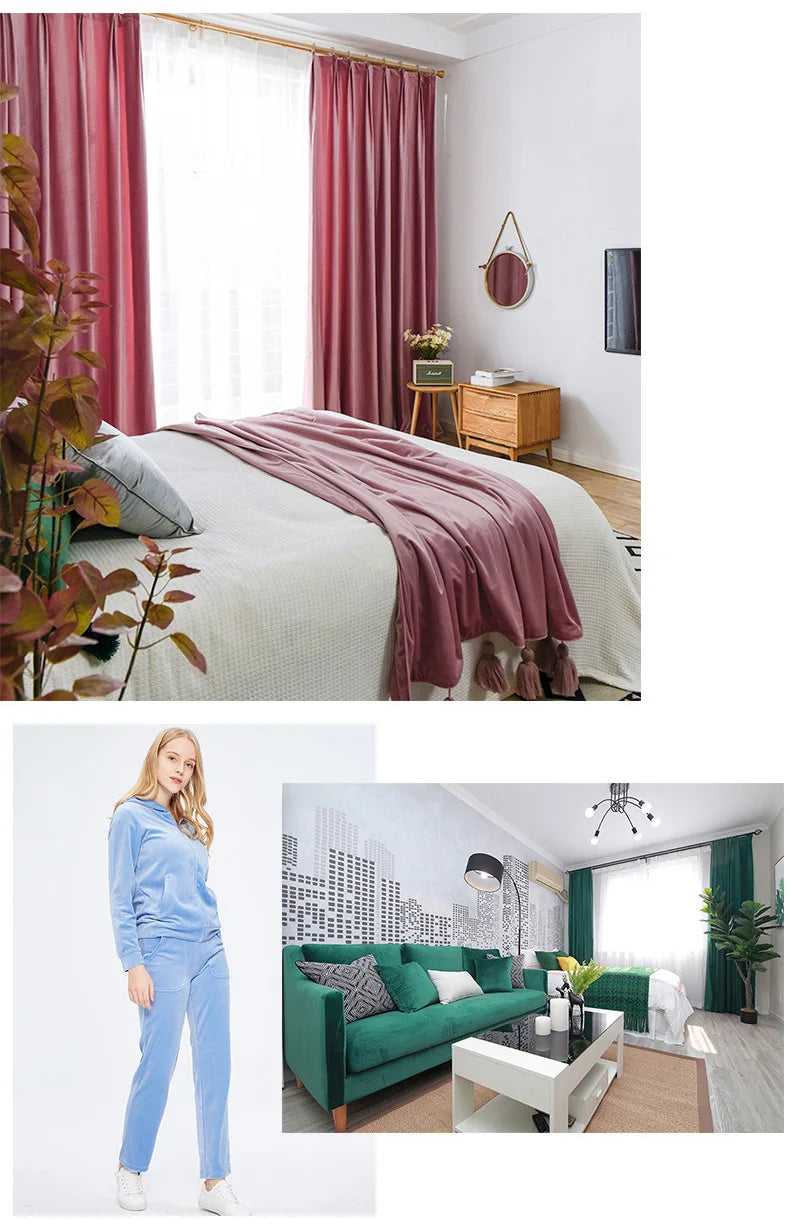 1/3/5M 14Colors Velvet Fabric DIY For Sewing Home Textile Clothing