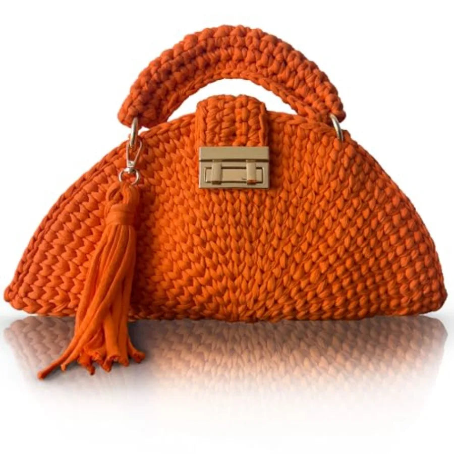 Evening Clutch Bag for Women, Handmade Crochet Wedding Party Purse, Small Flap Formal Crossbody Handbag Evening Clutch
