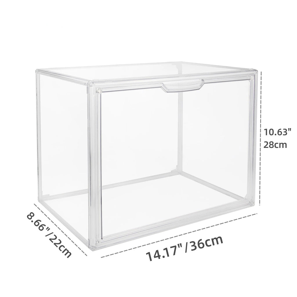 1pc/3pcs Clear Display Case Large Capacity Storage Box Organizer Toy Showcase