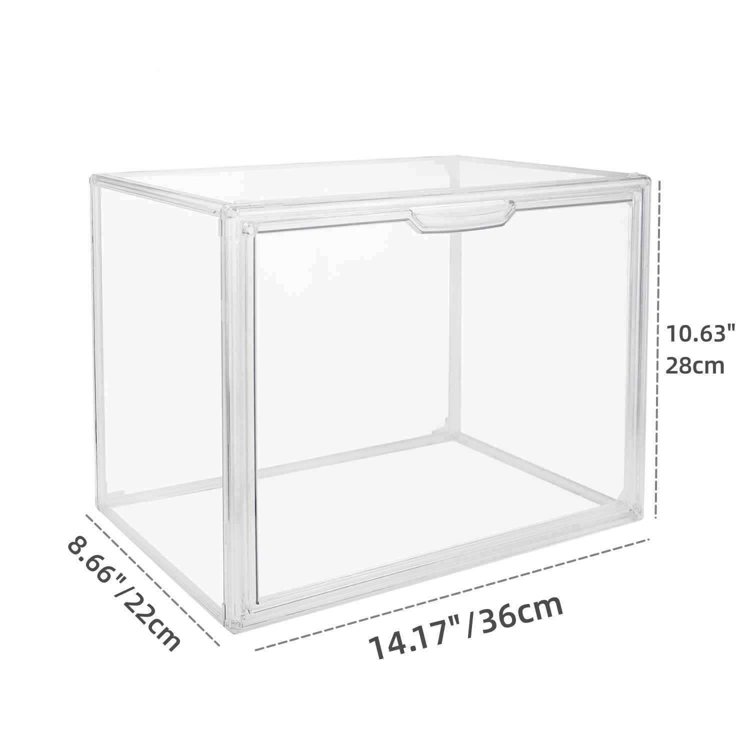 1pc/3pcs Clear Display Case Large Capacity Storage Box Organizer Toy Showcase