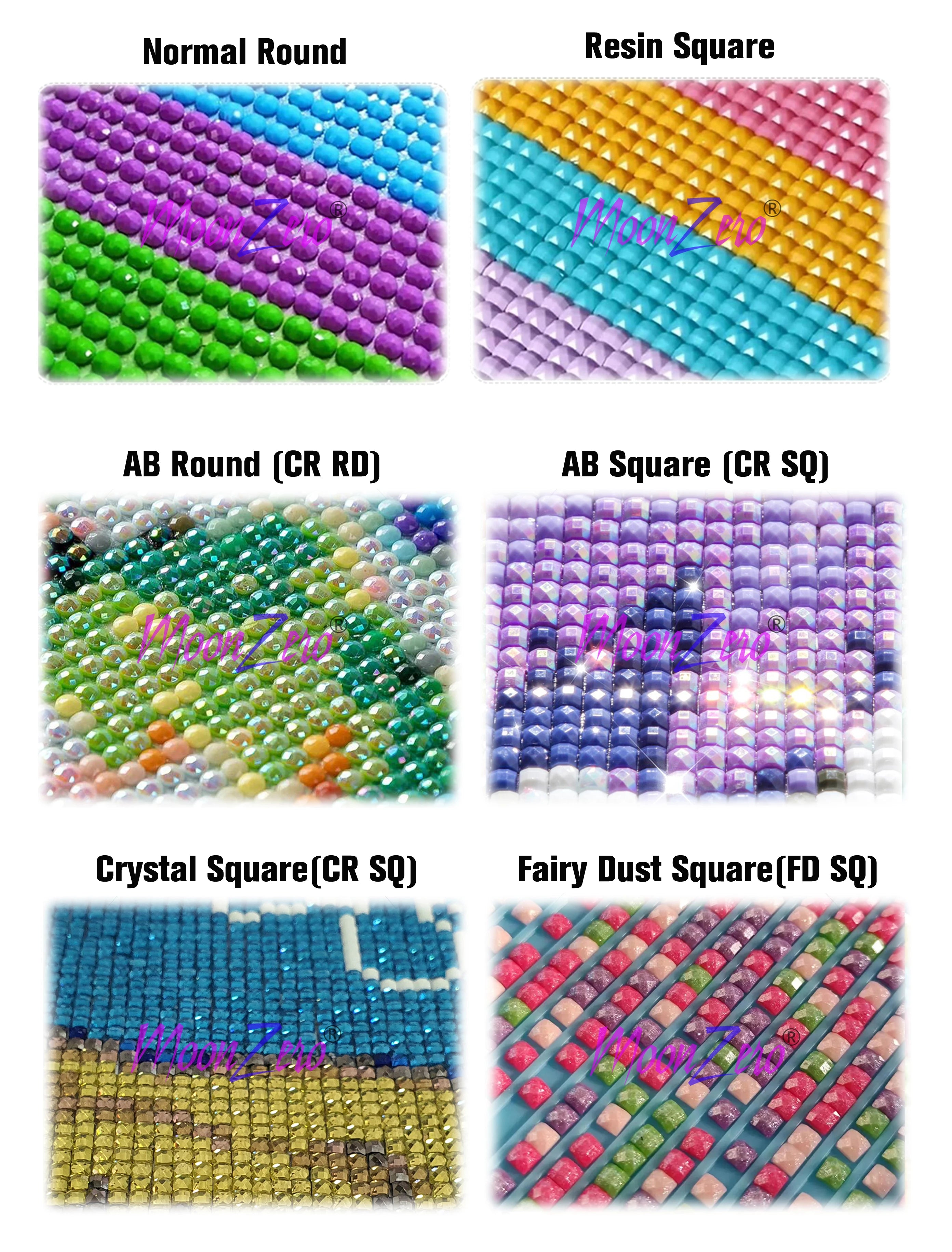 New 100% Full Fairy Dust Crystal Resin Square Diamond Painting by Number Kits