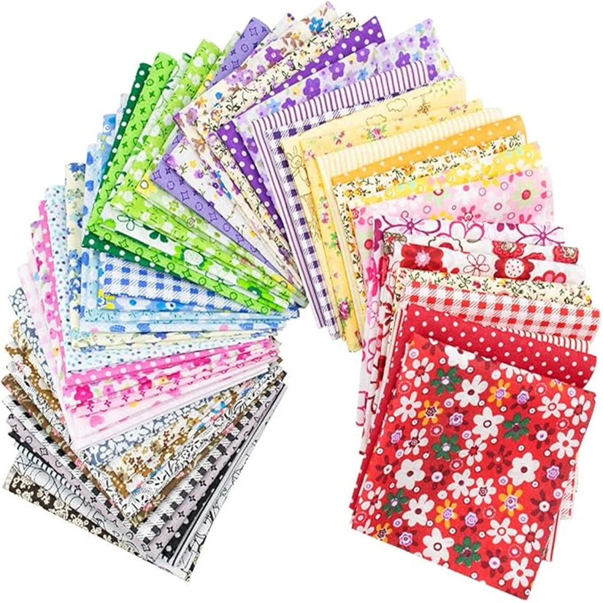 300PCS10*10cm Squares Cotton Craft Fabric Cloths for DIY