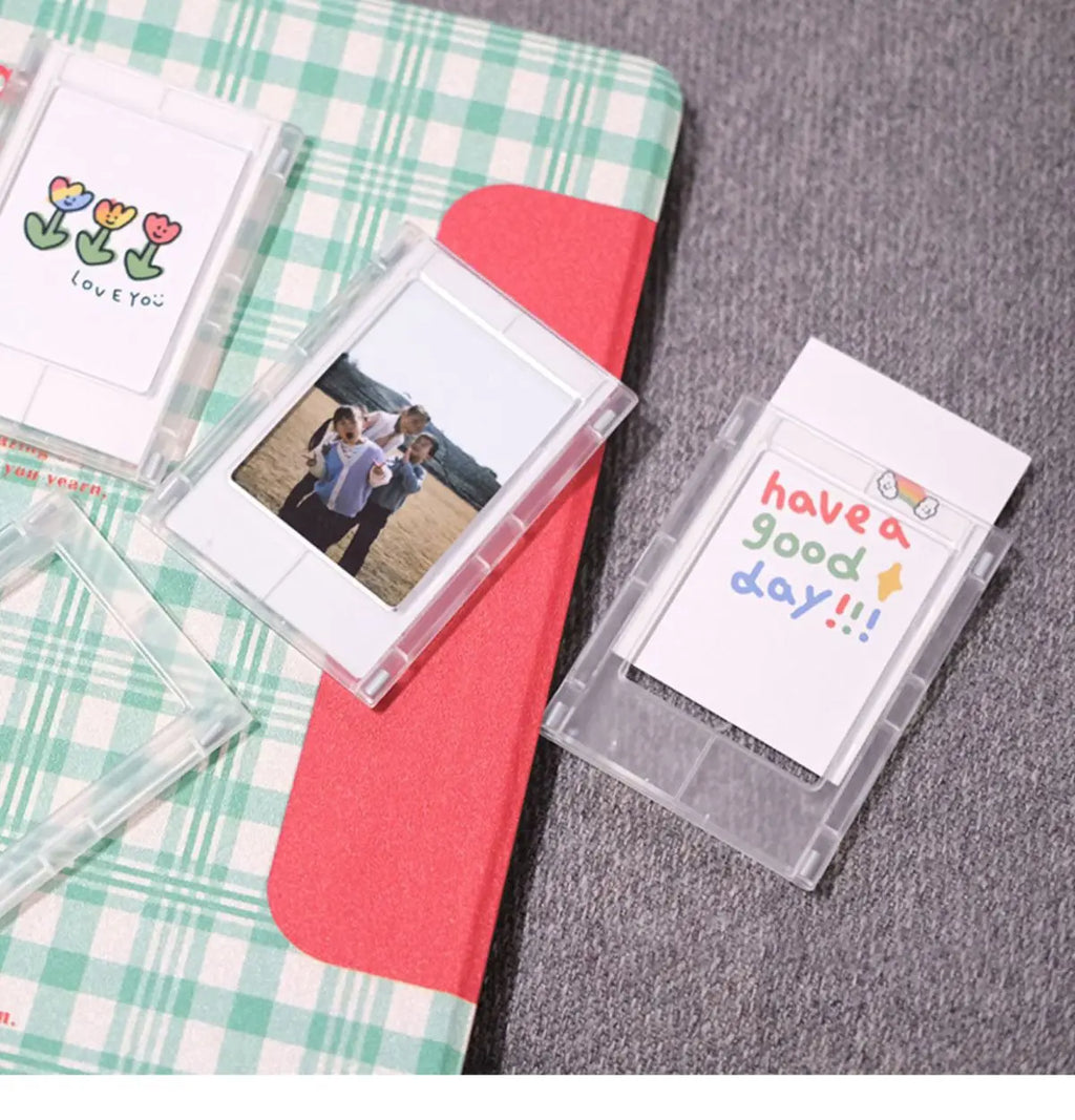 3-inch minimalist Polaroid photo frame with magnetic transparent acrylic photo card display
