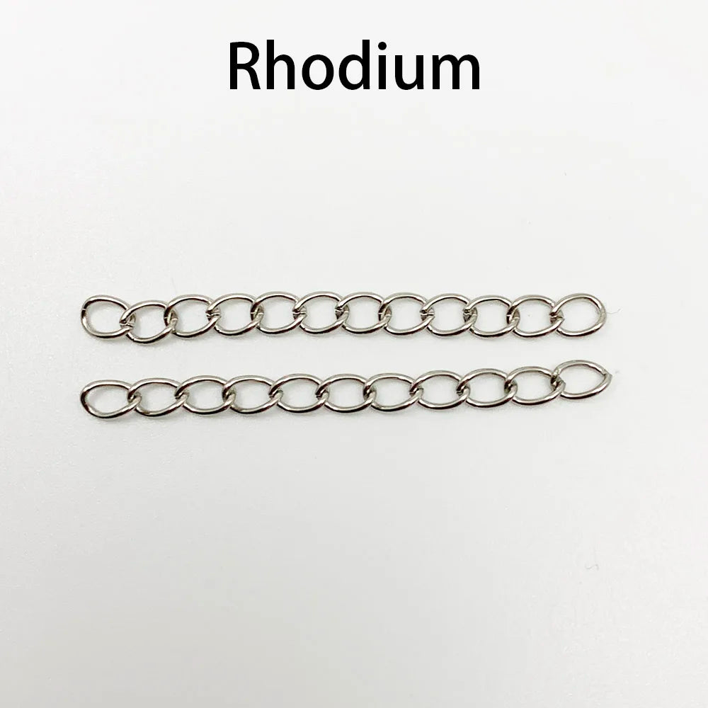 50-100pcs/lot 50mm 70mm  Necklace Extension Chain Bulk Bracelet Extended Chains Tail Extender