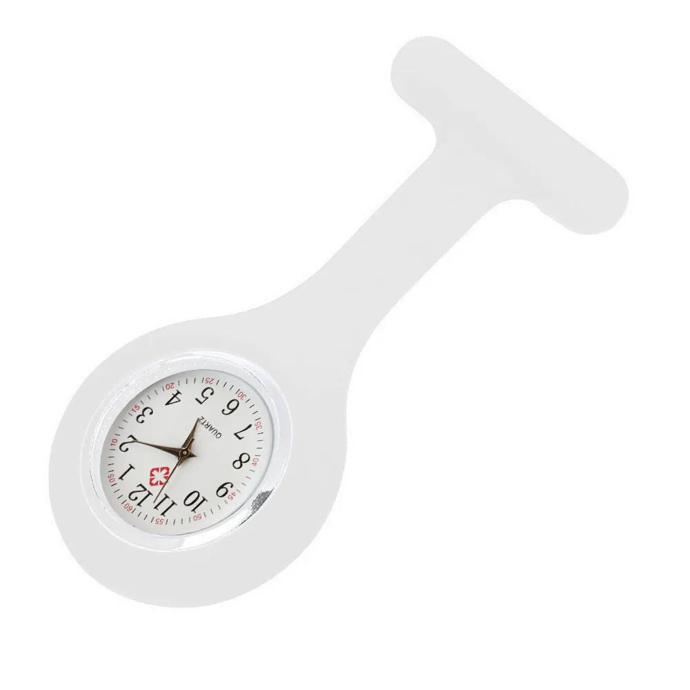 Silicone Nurse Watch Pocket Watches Mini Cute Medical Watch Lockable Pins Nurse Clip Watch Women Men Hanging Quartz Watches
