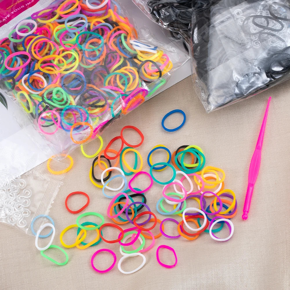 Bracelet Making Kit with Crochet Hook DIY Rubber Band Woven Bracelet