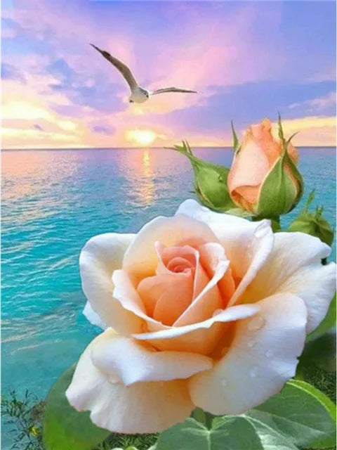 5D 120 Colors AB Fairy Dust Diamond Painting Flowers Mosaic Kits Full Square Round Embroidery DIY Gift Home Decoration