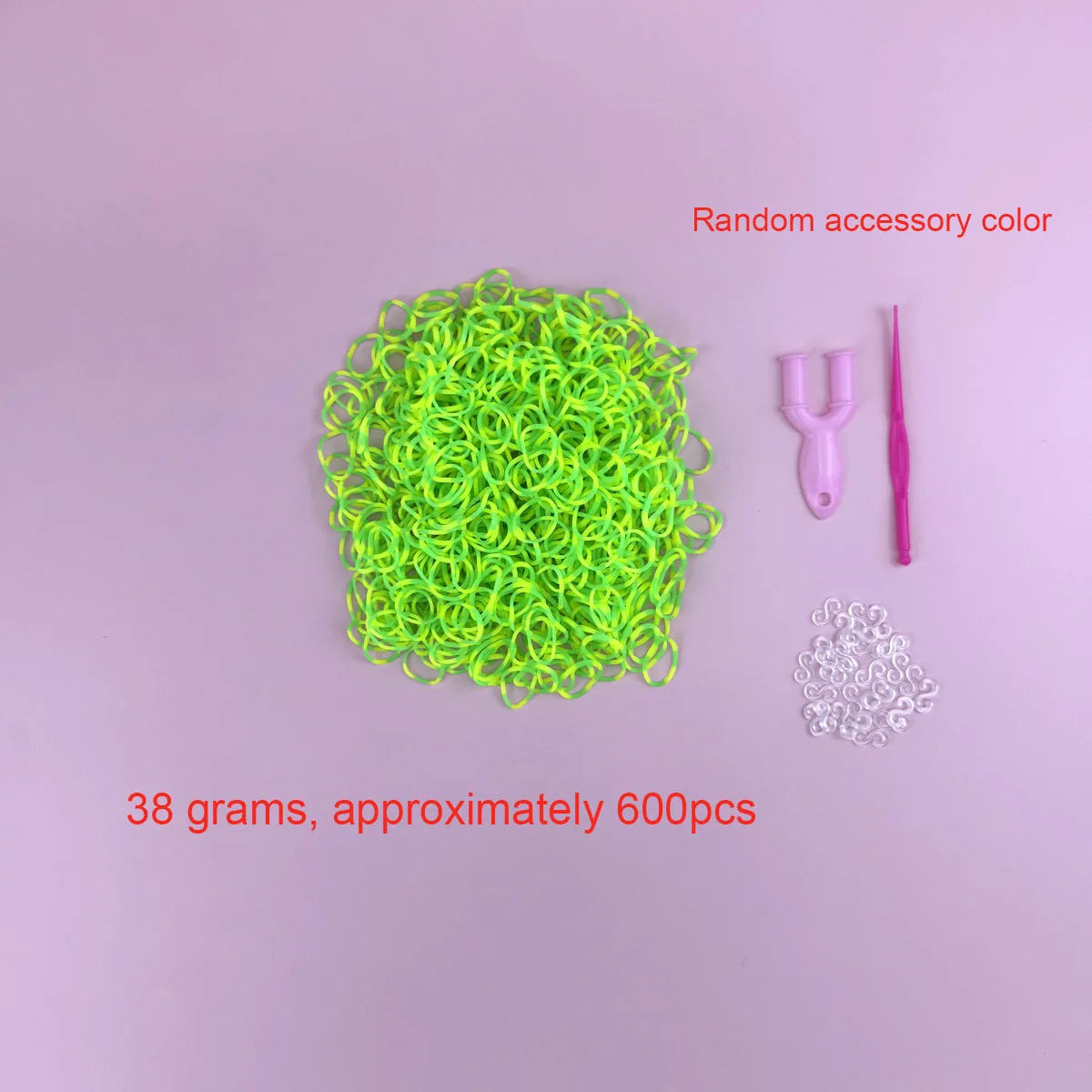 600Pcs Color Rubble Loom Bands Bracelets Kit Girl Gift DIY Jewelry Making