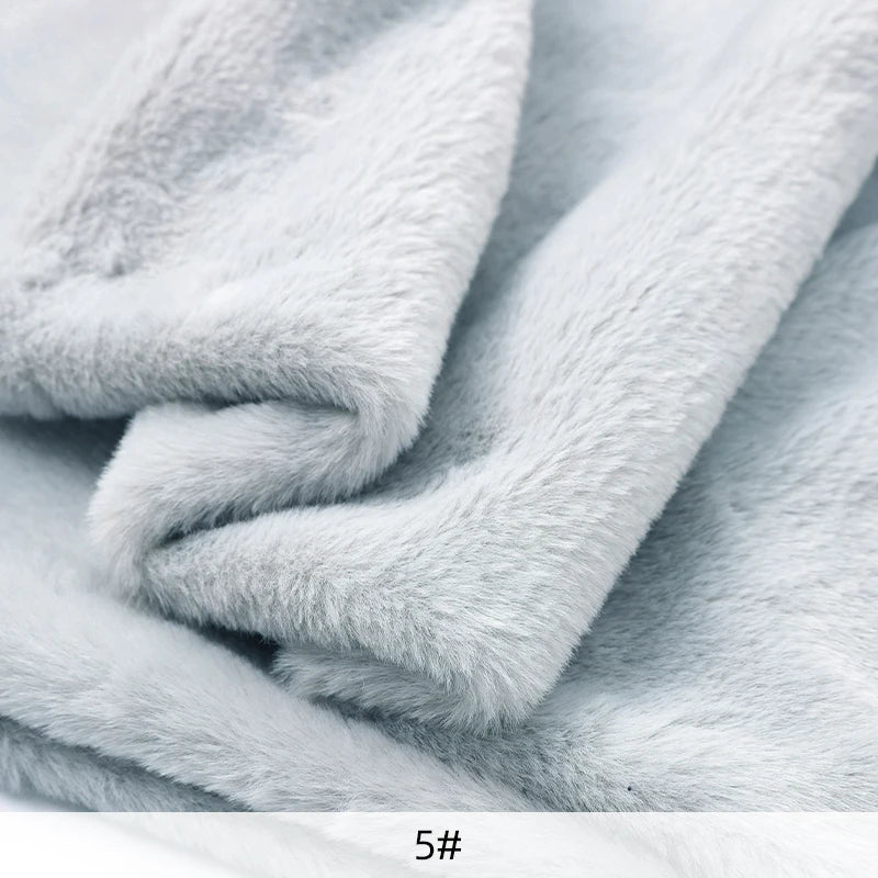 Rabbit Fur Fabric Soft Short Plush.