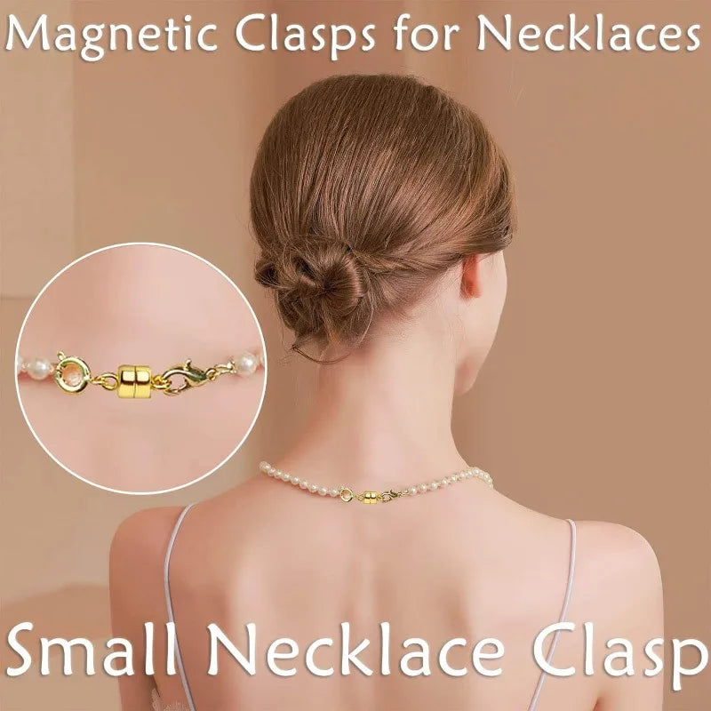 Magnetic Necklace Clasps and Closures 18K Gold- and Silver-Plated Bracelet Converter Clasp,