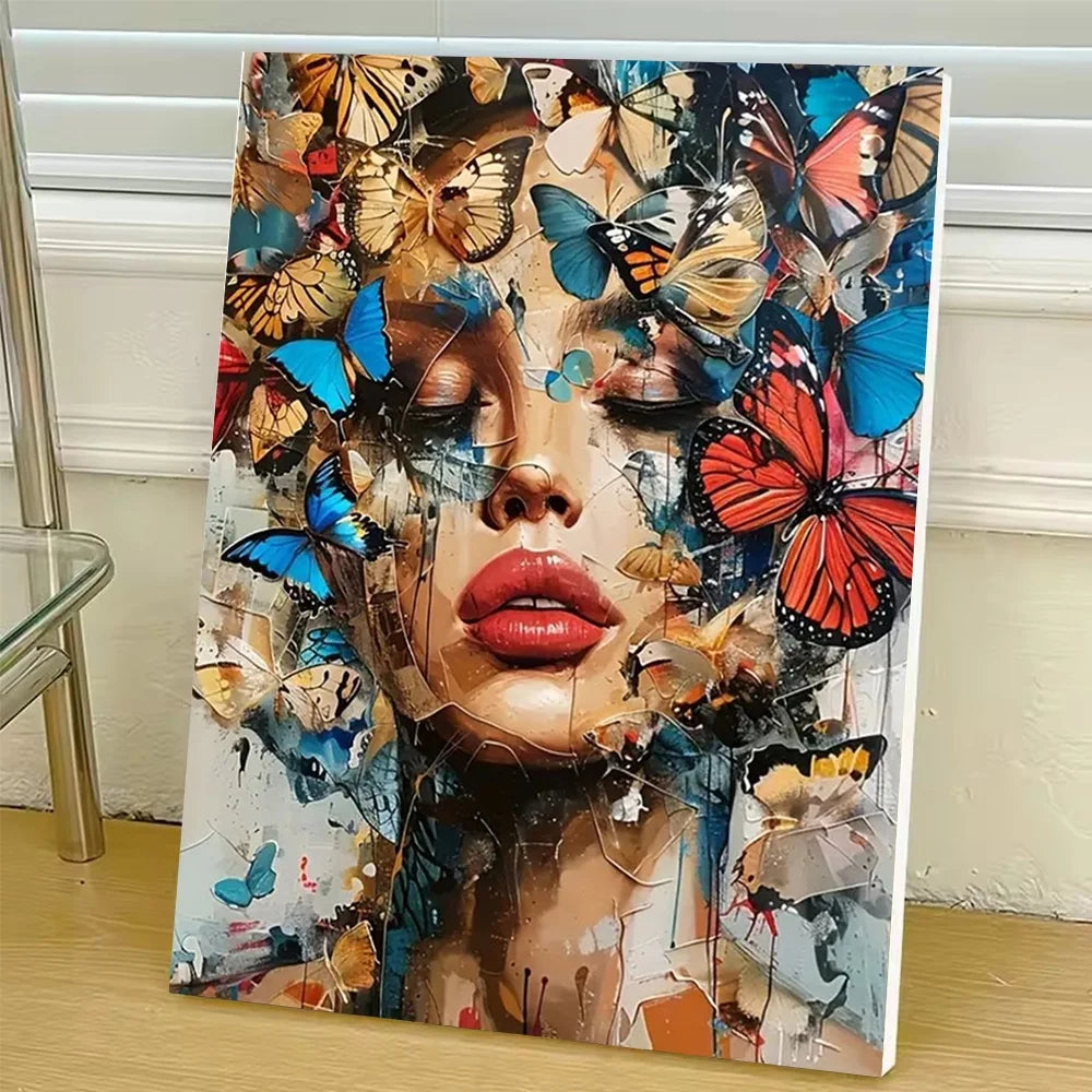 Butterfly Girl Diy Art Paint By Numbers
