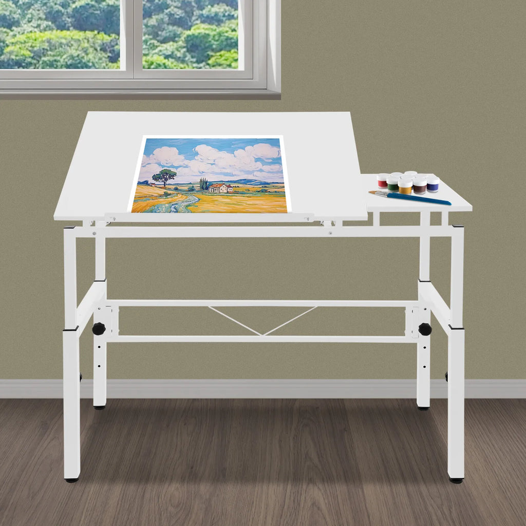120x60cm Adjustable Drawing Table, Tilt & Height Adjustable Drafting Desk