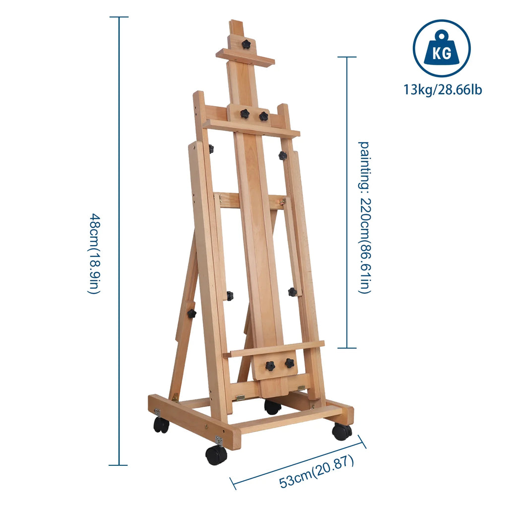 Floor Folding Sketch Easel Flat Standing Dual-Purpose