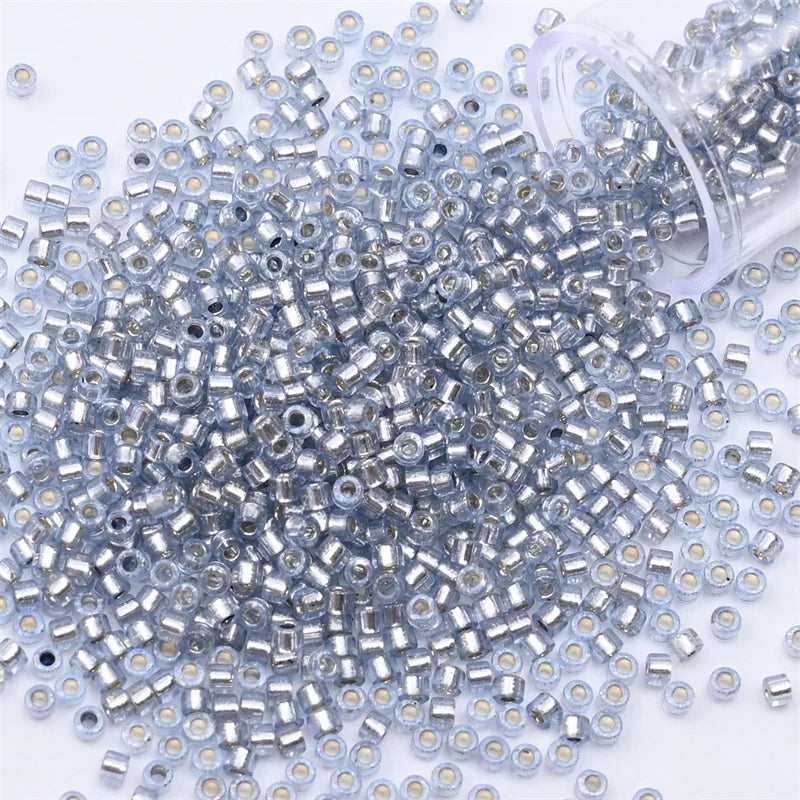 2mm Silver Colour Inside Mini, Beads Glass Craft Beads For DIY Art Craft