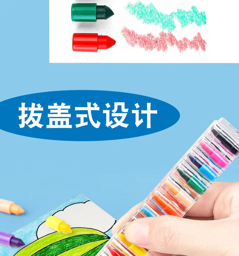 1Pcs 8 color Crayons Creative , Oil Pastel Colored Pencil