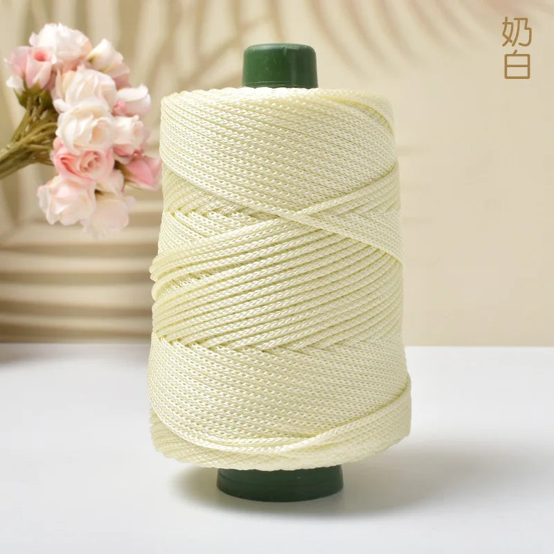 DIY Hand-Woven  Craft Rope Hollow Wool Crocheting Cushion