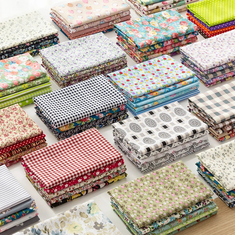 5Pcs/Set 25cmX25cm  Quilting Cloth Patchwork Needlework Handmade DIY Material