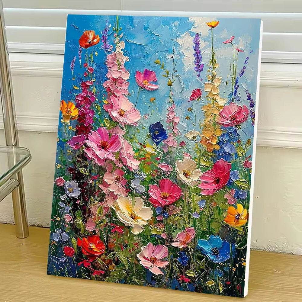 Diy Art Flowers Paint By Numbers For Adult Floral Craft Kit