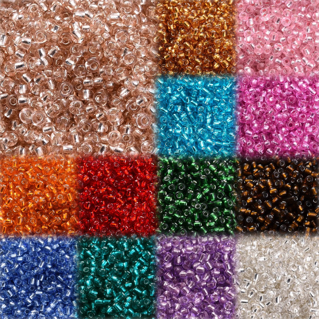1000/500/200Pcs Glass Transparent Seed Bead Spacing Beads