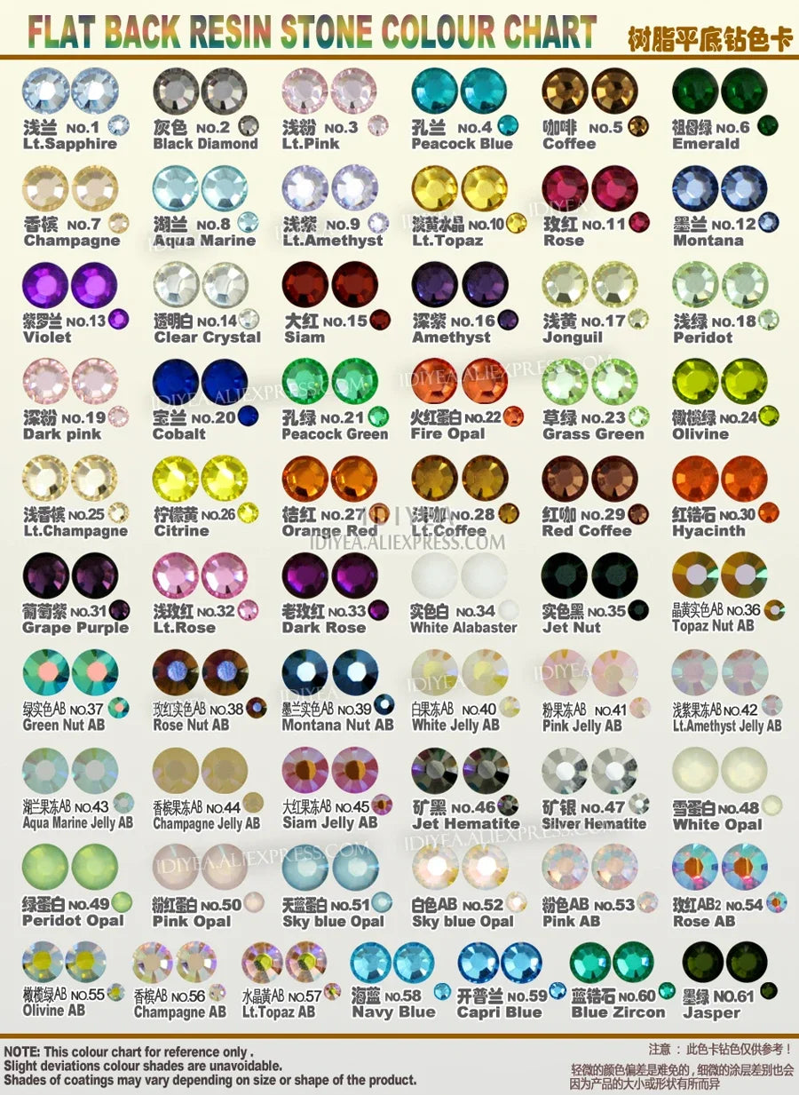 Big Package 2-6mm Resin Non Rhinestones Bulk Wholesale, Plastic Crystals Nail DIY