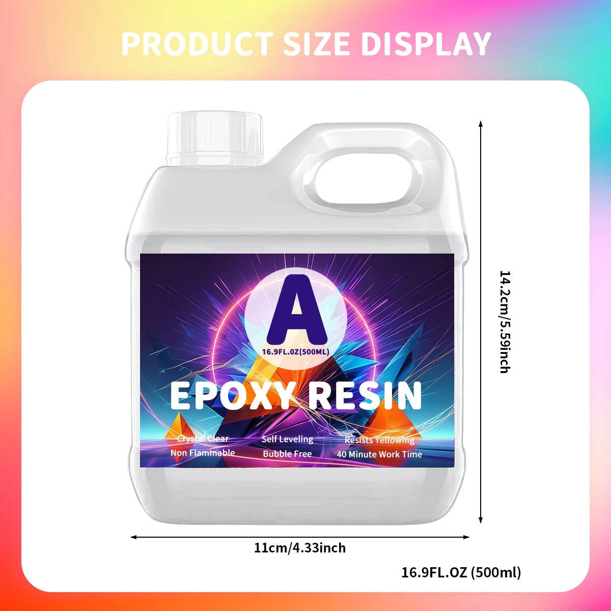500ml 1:1AB Epoxy Resin Gule Fast Curing