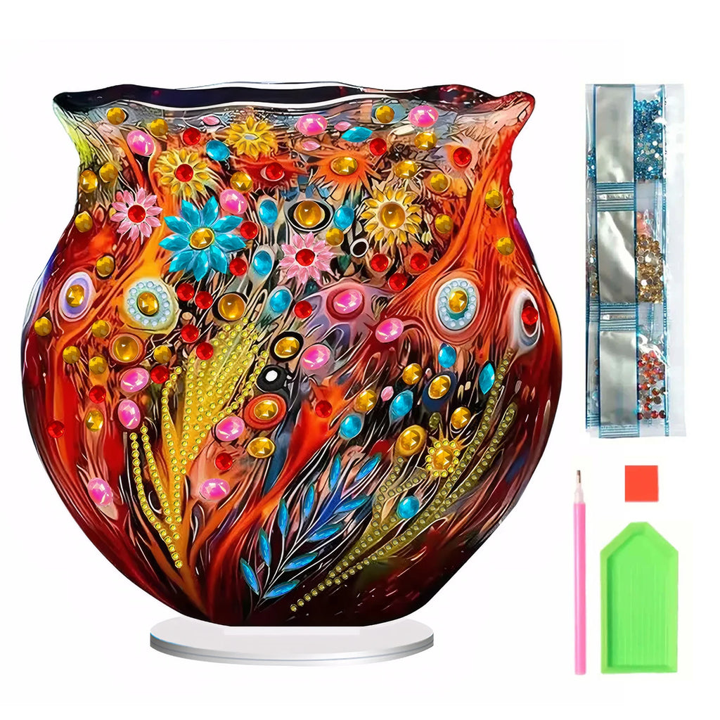 Acrylic Special Shape Flowers Diamond Art Paintings Kits.