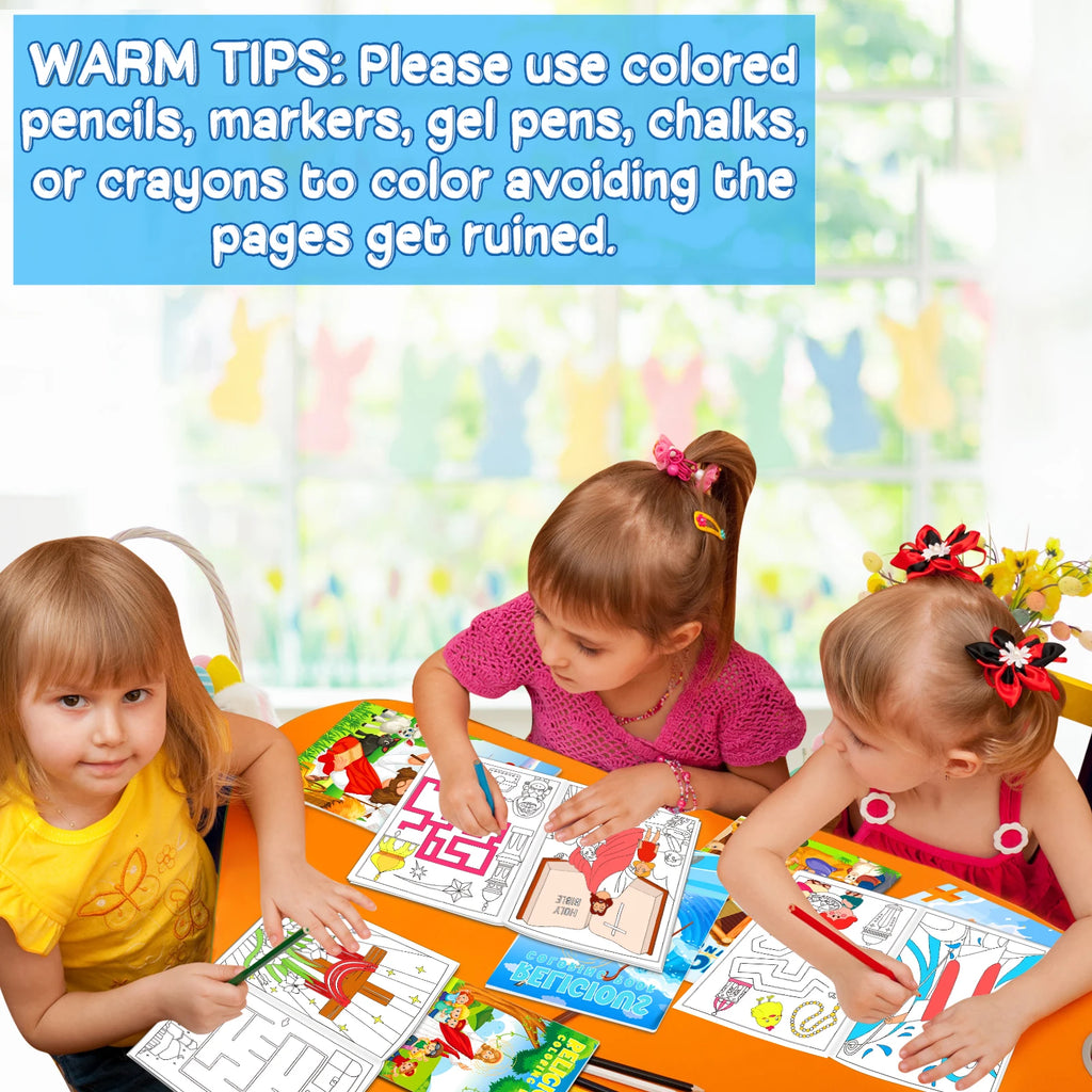 24Pcs Bible Coloring Books for Kids MiniColoring Books Girls Boys Church Sunday School