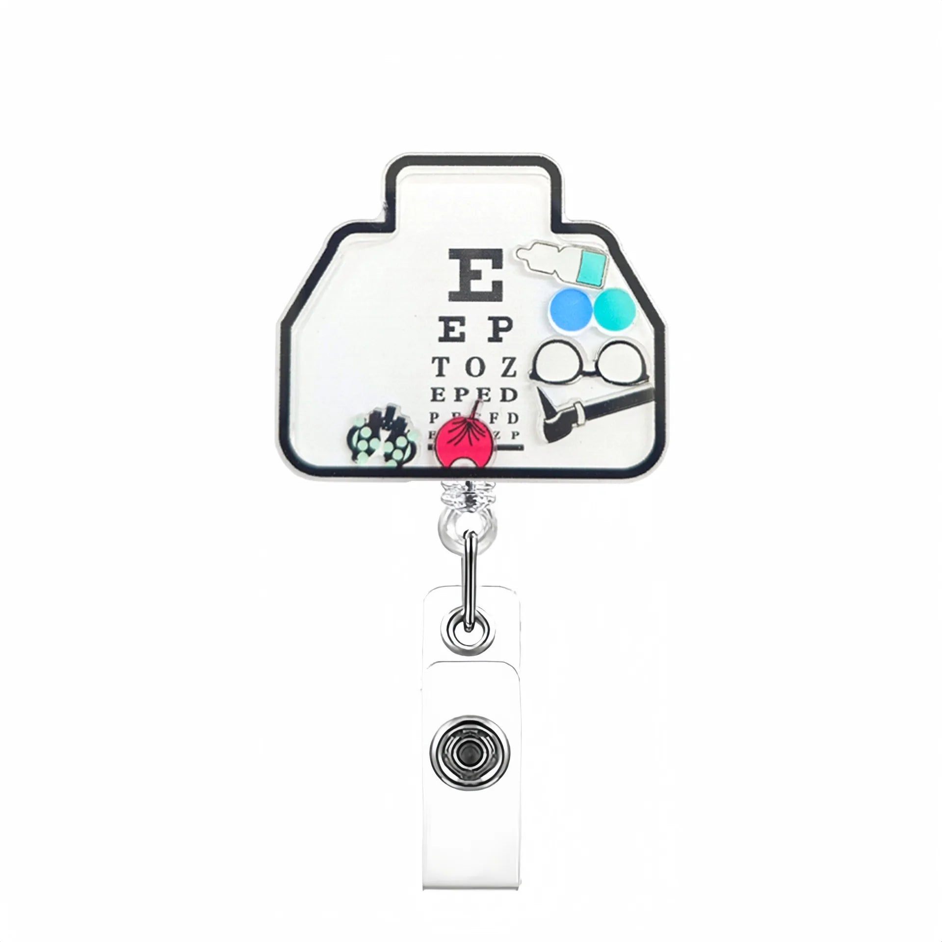 Cartoon Medical Supplies Badge Reel Funny Retractable ID Badge Clip with Rotating Alligator Clip for Nurse Gift