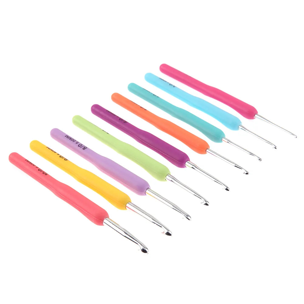 ColorfulCushioned Handle Crochet Hooks Sewing Knitting Yarn Accessories