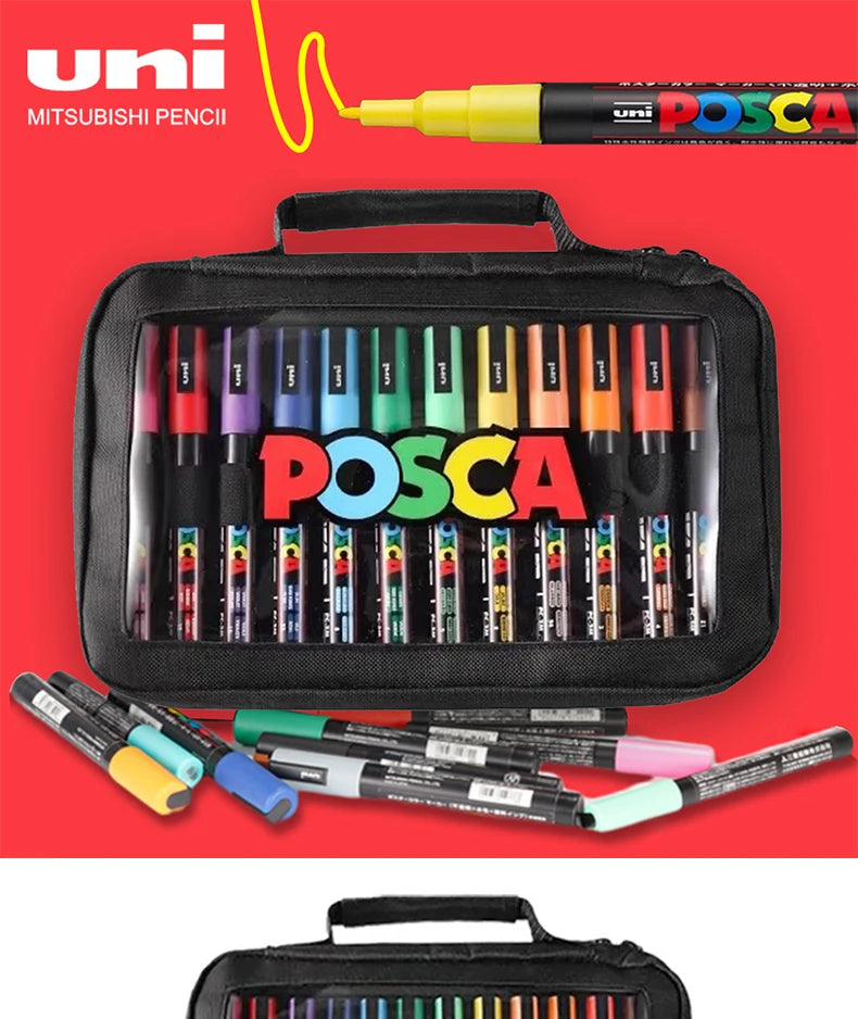 24 Color UNI Marker Pen Set Water-based Color