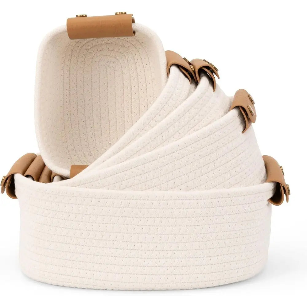 Beautiful Storage Basket Set of 5 -great for storning craft materals yarn and crochet and knitting needles.