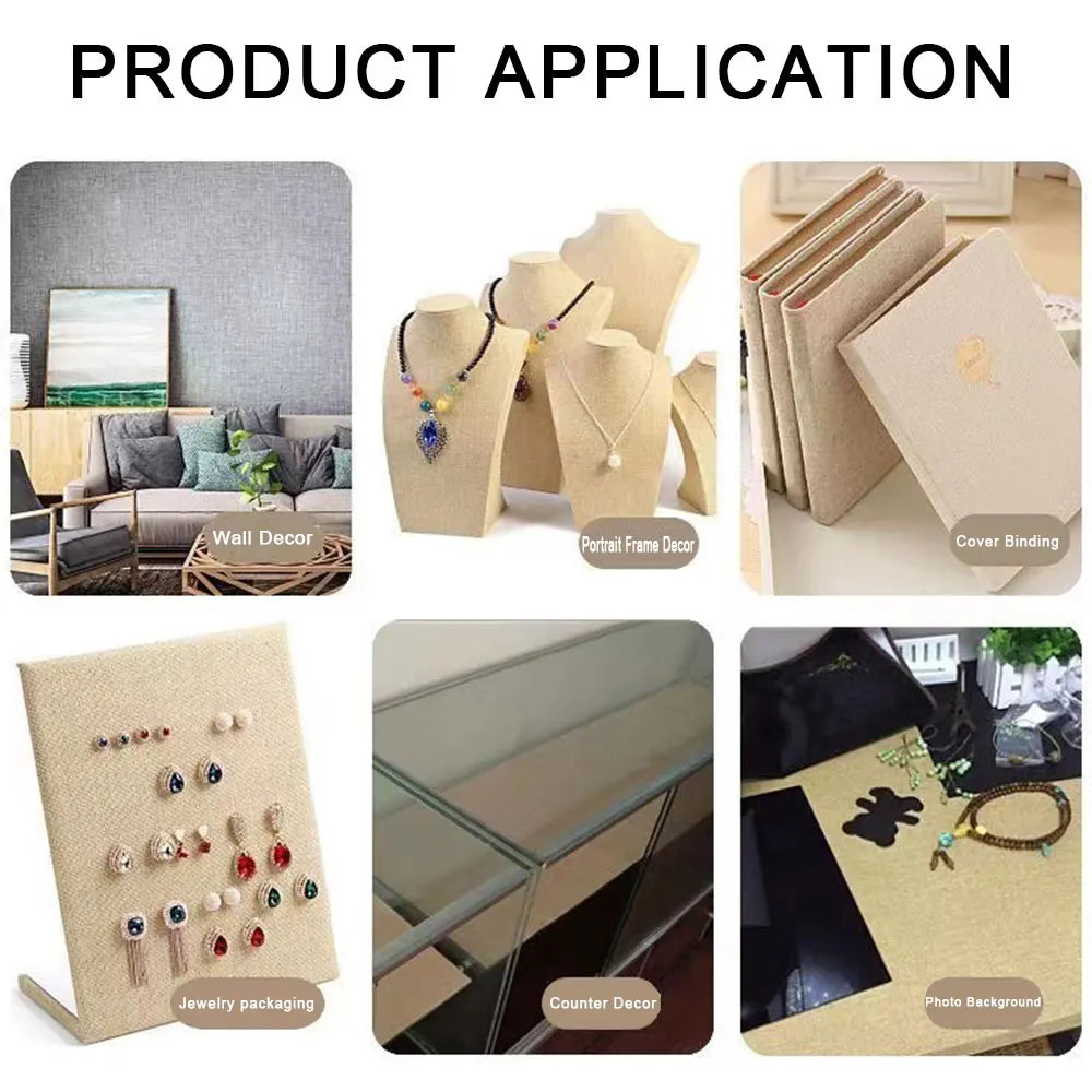 Self Adhesive Linen Fabric