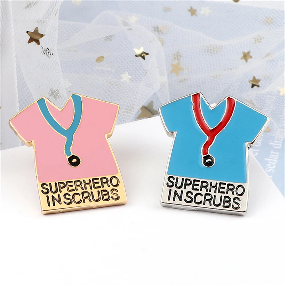 30 Styles Medical Enamel Brooch Syring Heart Stethoscope Pins for Nurse Doctor