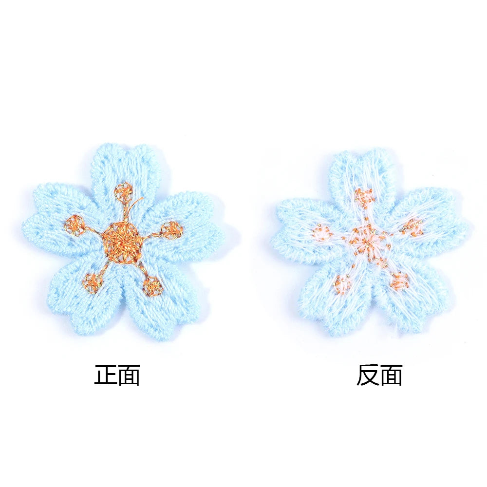 20Pcs/pack Colorful Flower Appliqued Cherry Blossoms Embroidery